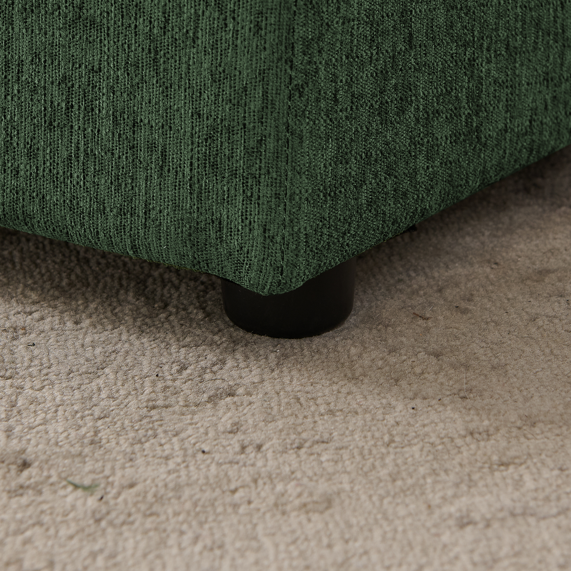 Oversized Pet Sofa For Medium Large Dogs - Modern Irregular Wave Backrest, Single Armrest, Premium Breathable Linen Fabric, Soft Cushion & Low Plastic Feet-Olive Green — imagen 2