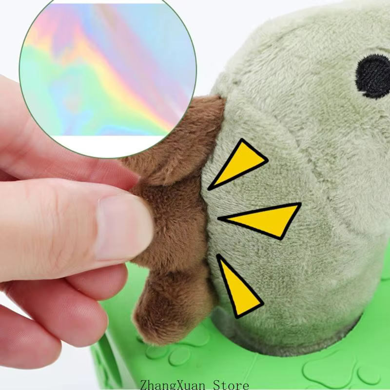 Dinosaur Dog Toy for Chewing and Carrying, Soft Plush Animal Figure with Rubber Outer Body for Tossing, Interaction and Indoor — image 4