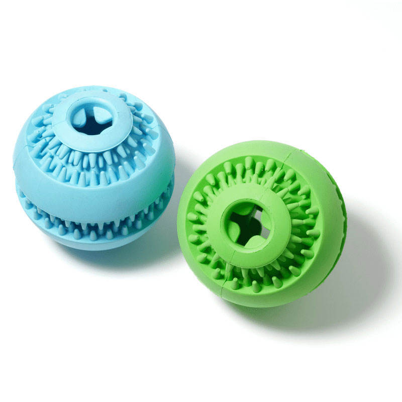 Pelota para Mascotas de Goma Natural para Limpieza de Dientes Pequeño-Medio Rompecabezas Inteligencia Pérdida de Alimento Juguetes para Perros en forma de Pelota — imagen 5