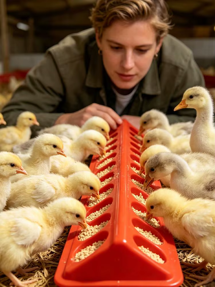 Alimentador de Pollos Resistente al Tiempo y Sin Pérdidas para Pájaros Menores — imagen 1