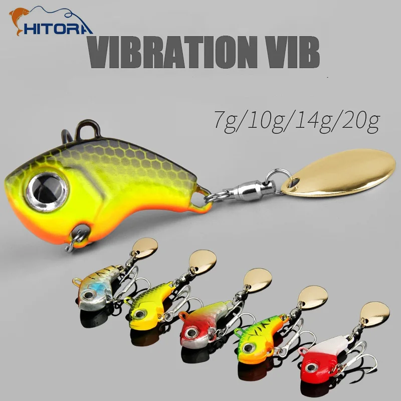 Fishing Lure Set 5pcs Wobble Rotating Metal VIB Vibration Bait Spinner Spoon Jig Sea Lures Artificial Hard Baits Sequins Tackle — image 1