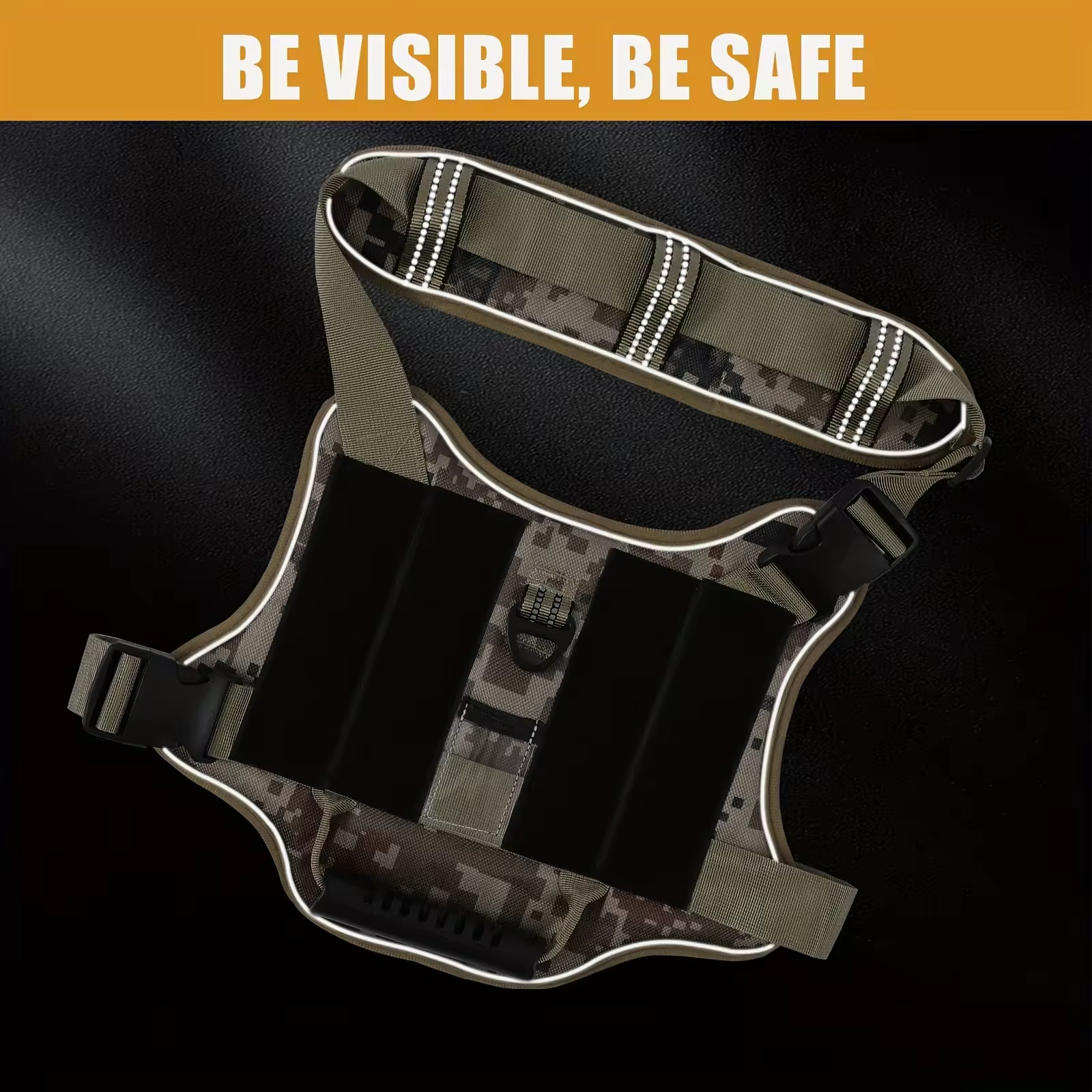 Arnés Táctico para Perros de Servicio con Manija, Vestido Reflectorizable y Ajustable para Caminar y Entrenar Sin Resistencia — imagen 5