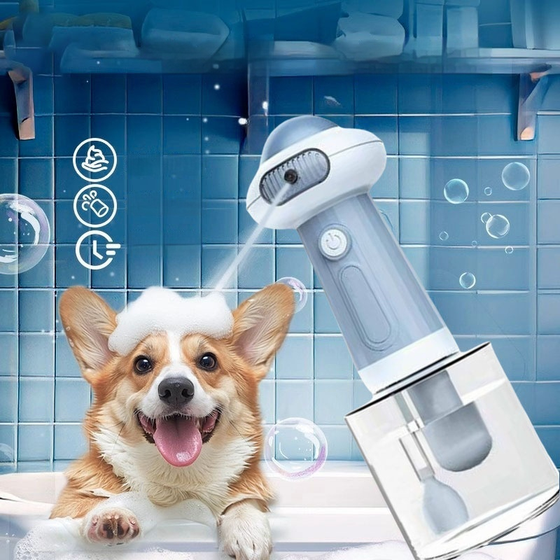 Pet Cleaning Bathing Automatic Pet Shower Foaming Machine Cat Dog Bath Solution Foaming Machine Electric Bubble Machine — image 1