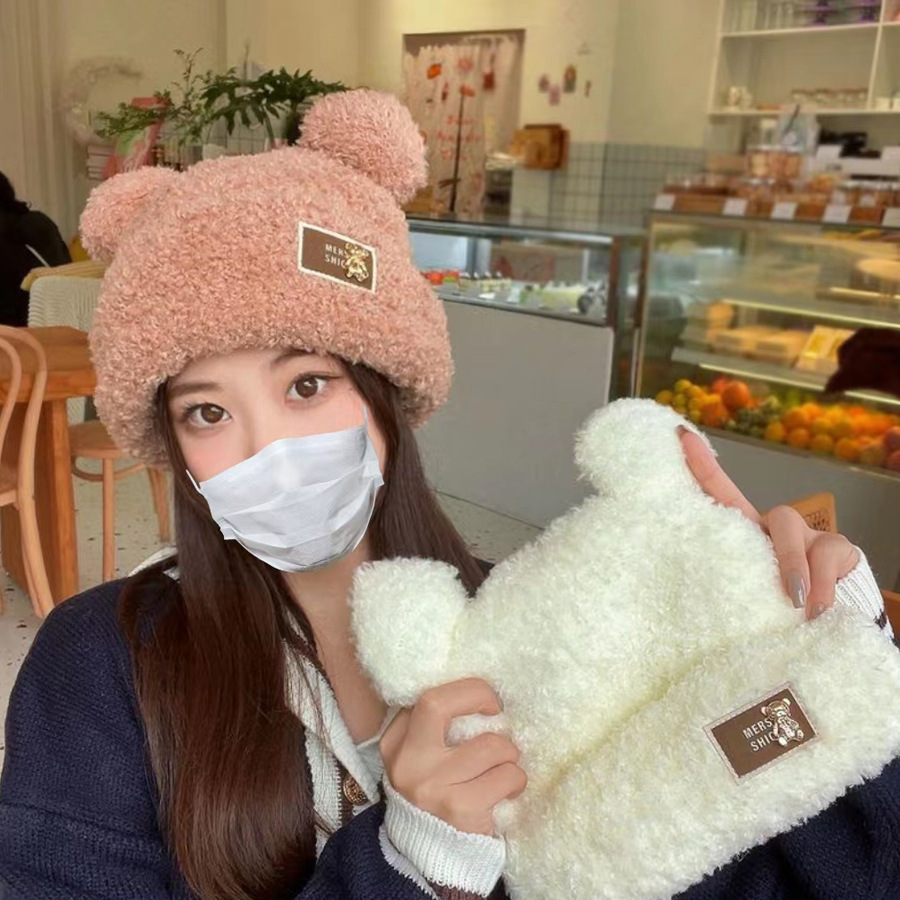 Oso Teddy de Plush Coreano Estilo Adorable Gorro Completo — imagen 1