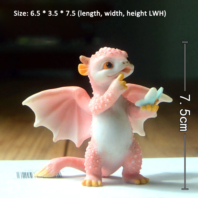 Muñeca de Dragón Cómico en Resina, Decoración de Animales Realista para Interiores — imagen 9