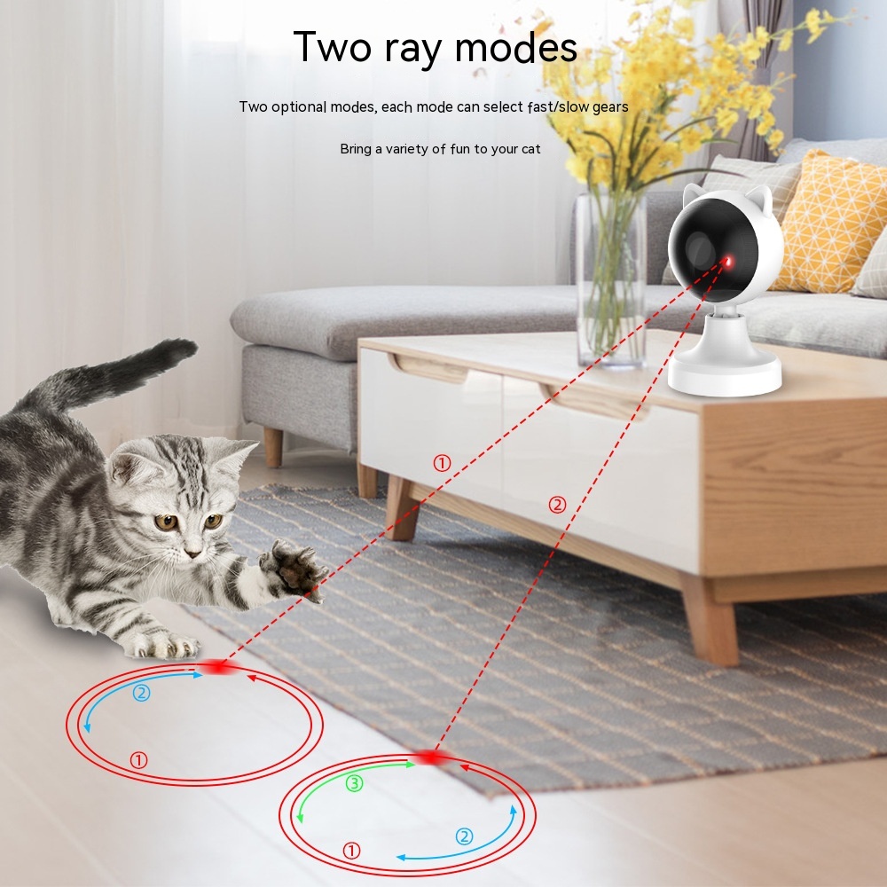 Teaser de Láser Inteligente para Gatos con Carga USB — imagen 1