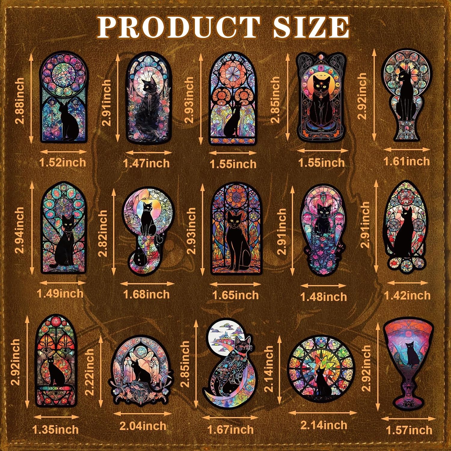 100Pcs Gothic Black Cat Stickers, Graffiti Decals, Gothic Accessories, Scrapbook Stickers For Laptop, Skateboard, Water Bottle, Luggage, Phone, For Teens And Adults Clearance Sale — imagen 3