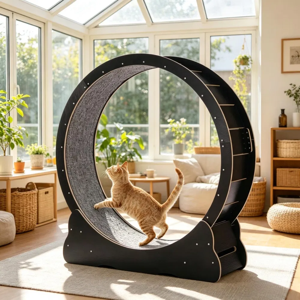 Wooden Cat Exercise Wheel — image 3