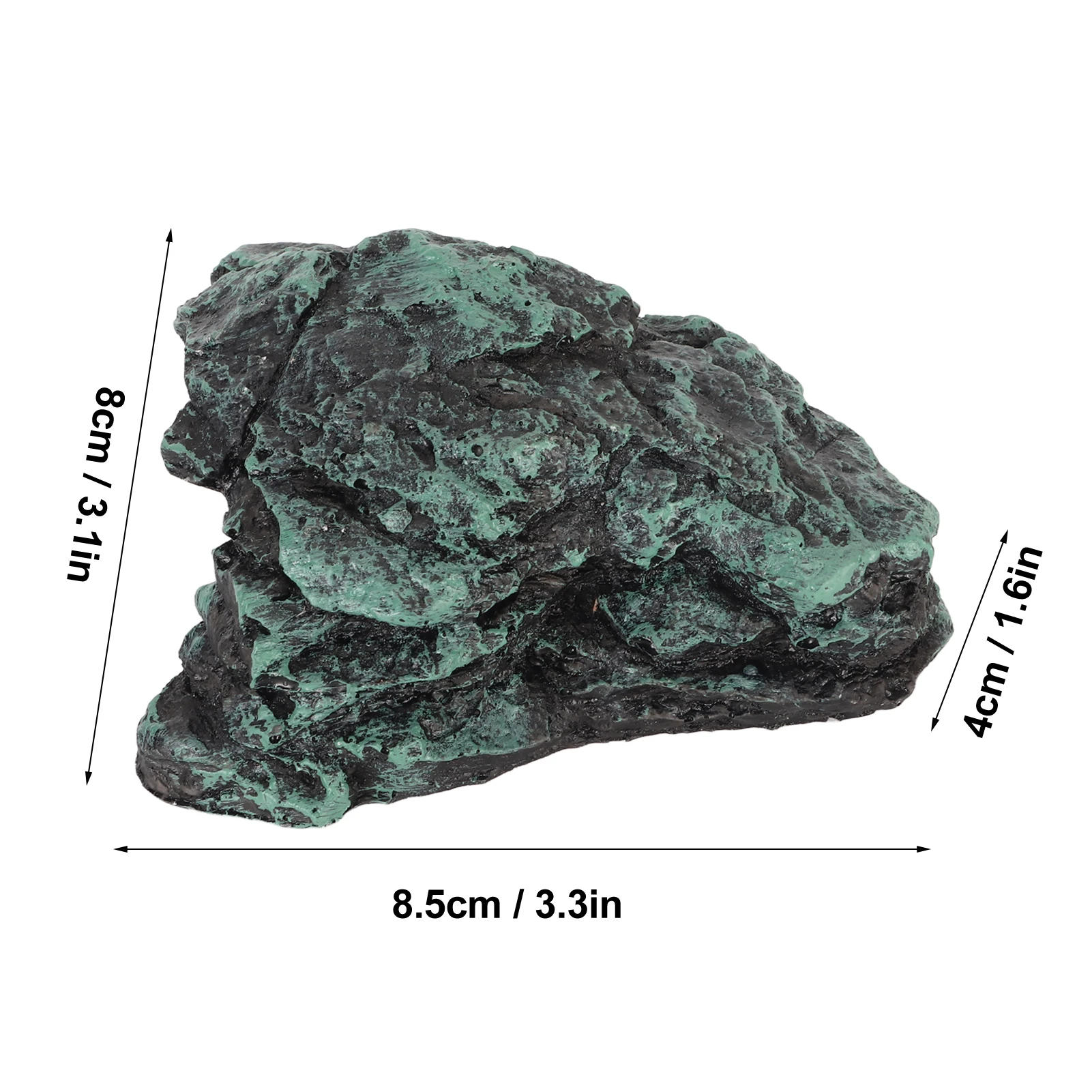 Reptile Rock Hide Cave Simulation Realistic Safe Comfortable Resin Rock Hideout for Terrarium Decoration — image 2