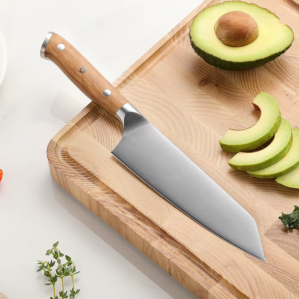 XINZUO 5.83 Inch Choice Bunka Chef Knife German Steel Olive Wood Handle Copper Rivets 56±2 HRC Anti Rust Exquisite Packaging — imagen 3