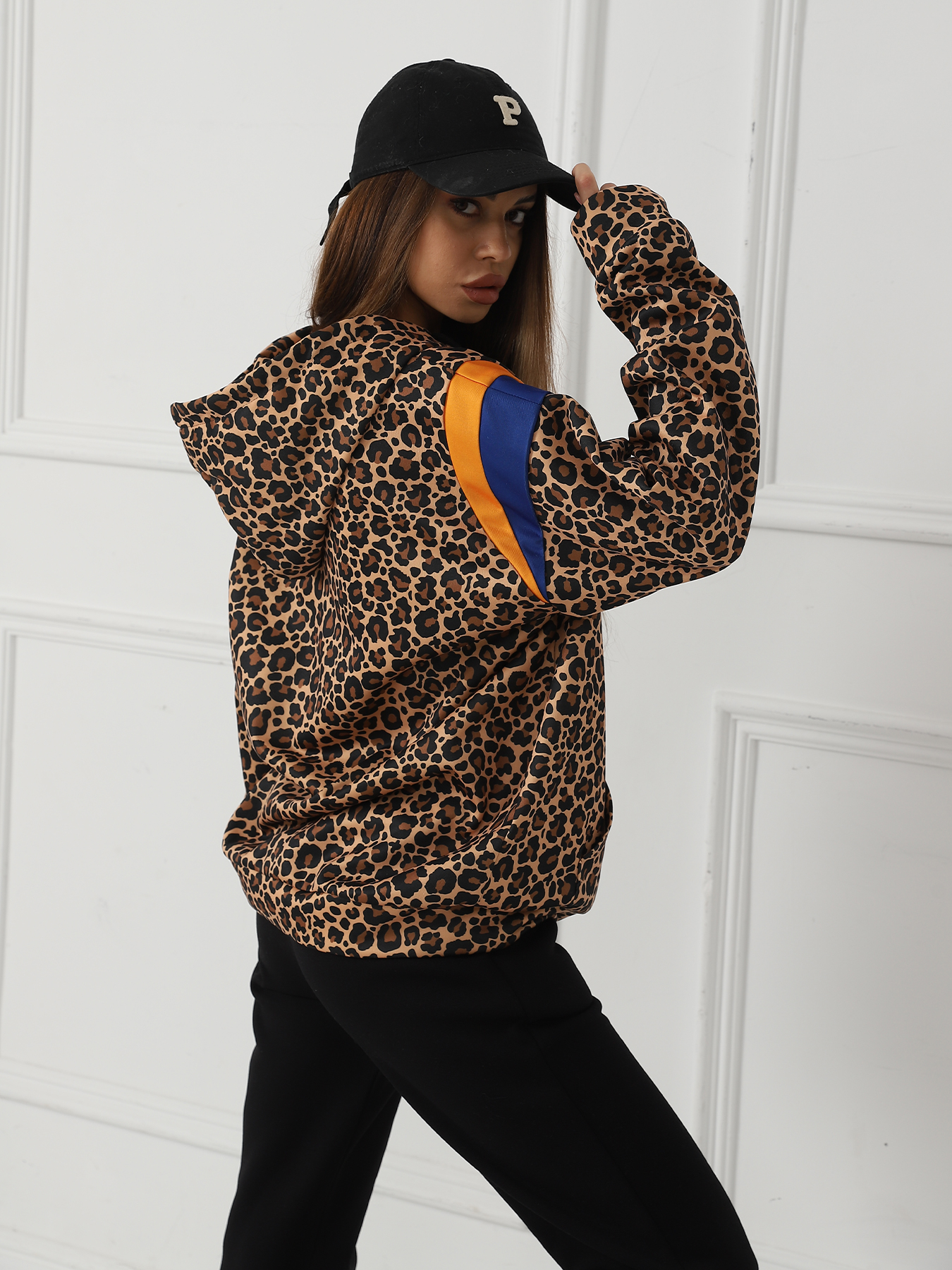 Sudadera de Cuello Largo con Estampado de Leopardo para Mujer — imagen 9