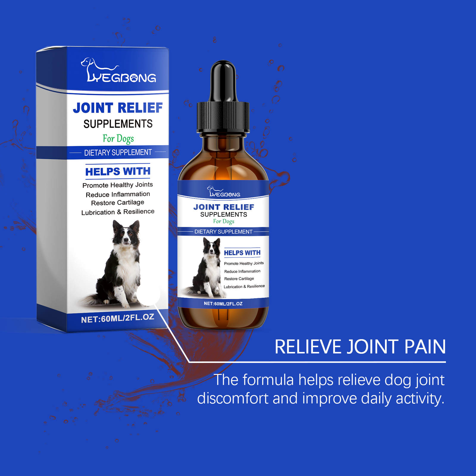 Suplementos Líquidos para Alivio de Articulaciones Caninas - Cuidado y Soporte para Todas las Razas, Reduce el Dolor Articular, La Inflamación y Mejora la Movilidad — imagen 3