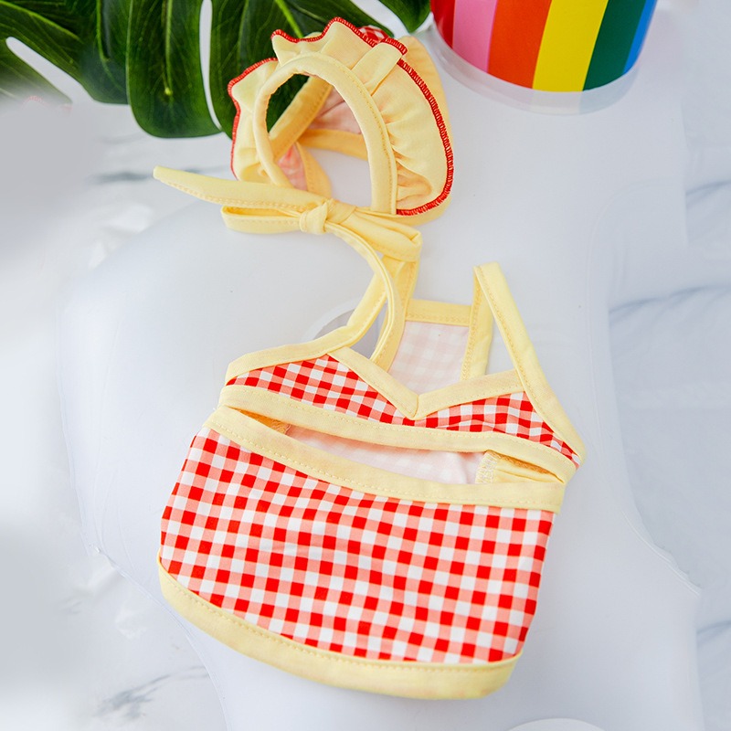 Traje de natación para mascotas con forma de gato, ropa interior de natación con gorro de baño en un solo pieza con sujetador y vestido para perros — imagen 3