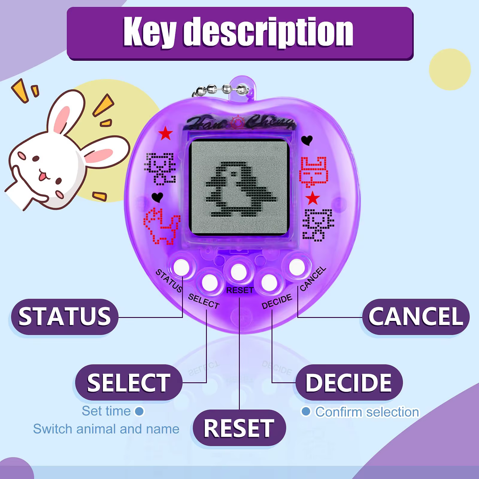 Electronic Pets Game Tamagotchi Handheld Game Console Toy in Russian Original German Spanish Polish Virtual Digital Pet Toy — image 5