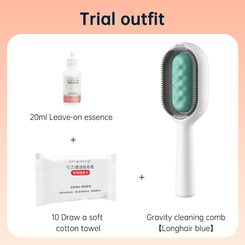 2 In 1 Hair Removal Cleaning Double Side Bath Rake Comb Pet Dog Cat Shedding Deshedding Brush Grooming Comb With Water Tank — image 6