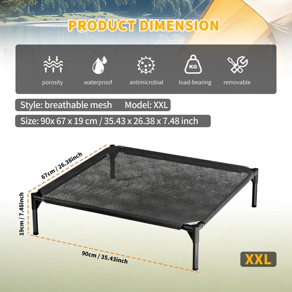 Cama Elevada de Malla Respiratoria para Mascotas - Uso Interior y Exterior, Tallas para Perros Pequeños a XL - Compra Obligada 2026 — imagen 4
