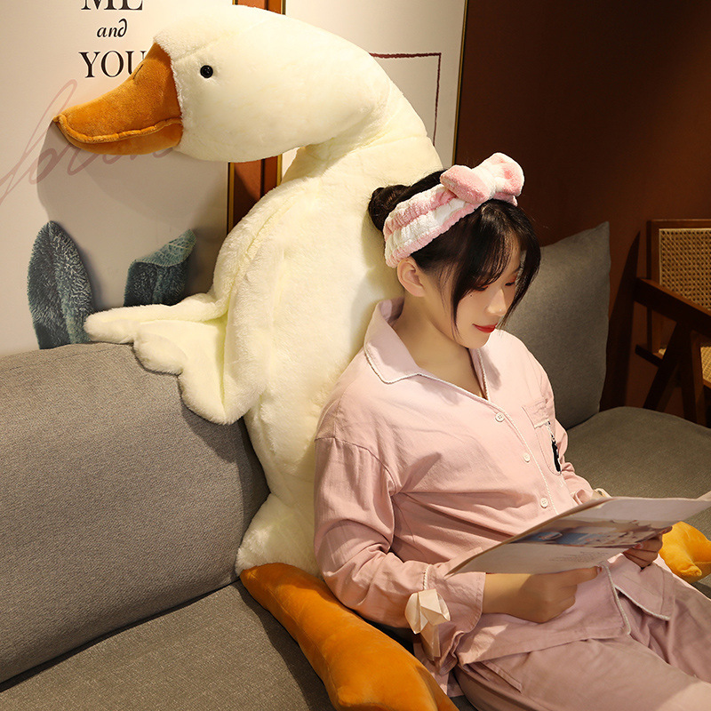New Cute Big Goose Doll Plush Big White Goose Pillow Children's Gift — image 2