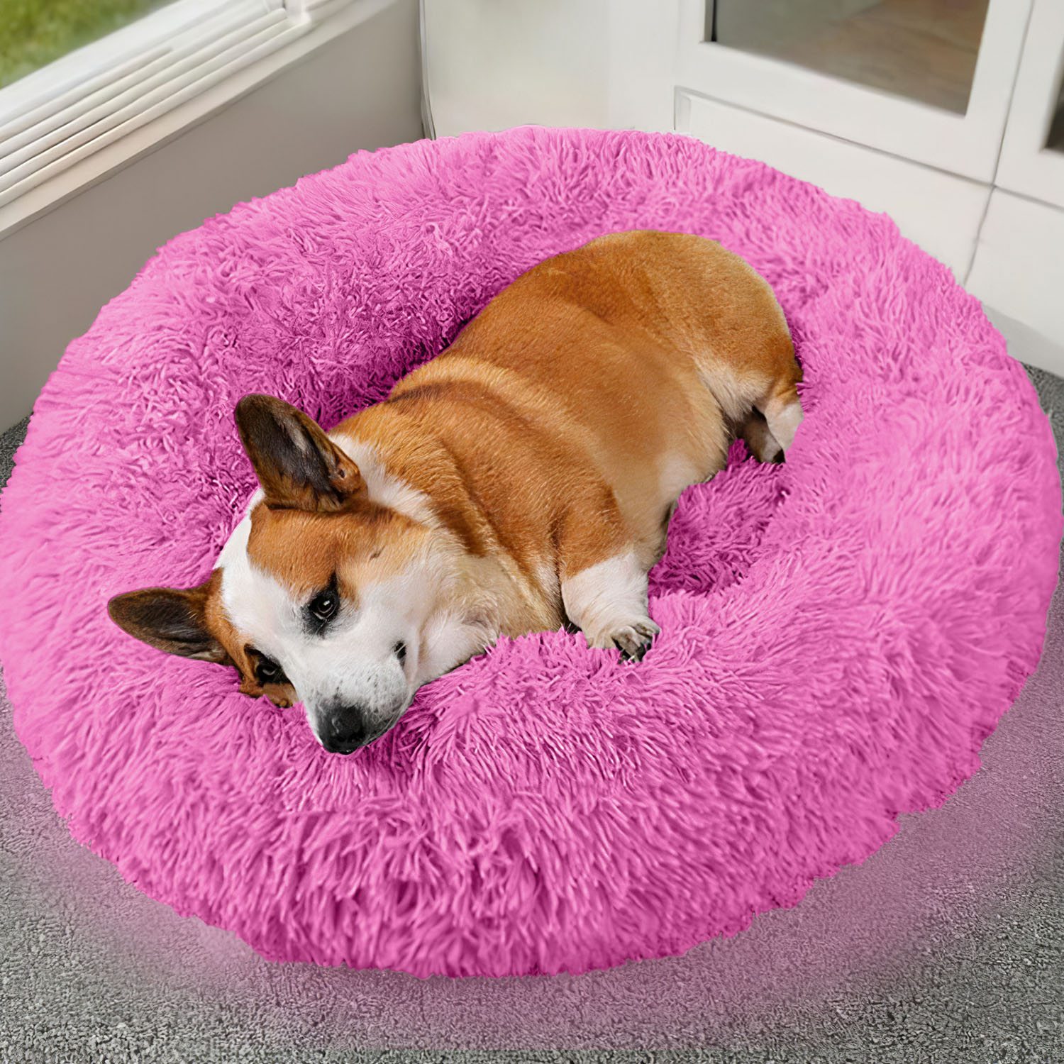 Cama de Pelo Suave para Perros y Gatos, Colchón Cálido Acogedor para Mascotas — imagen 1