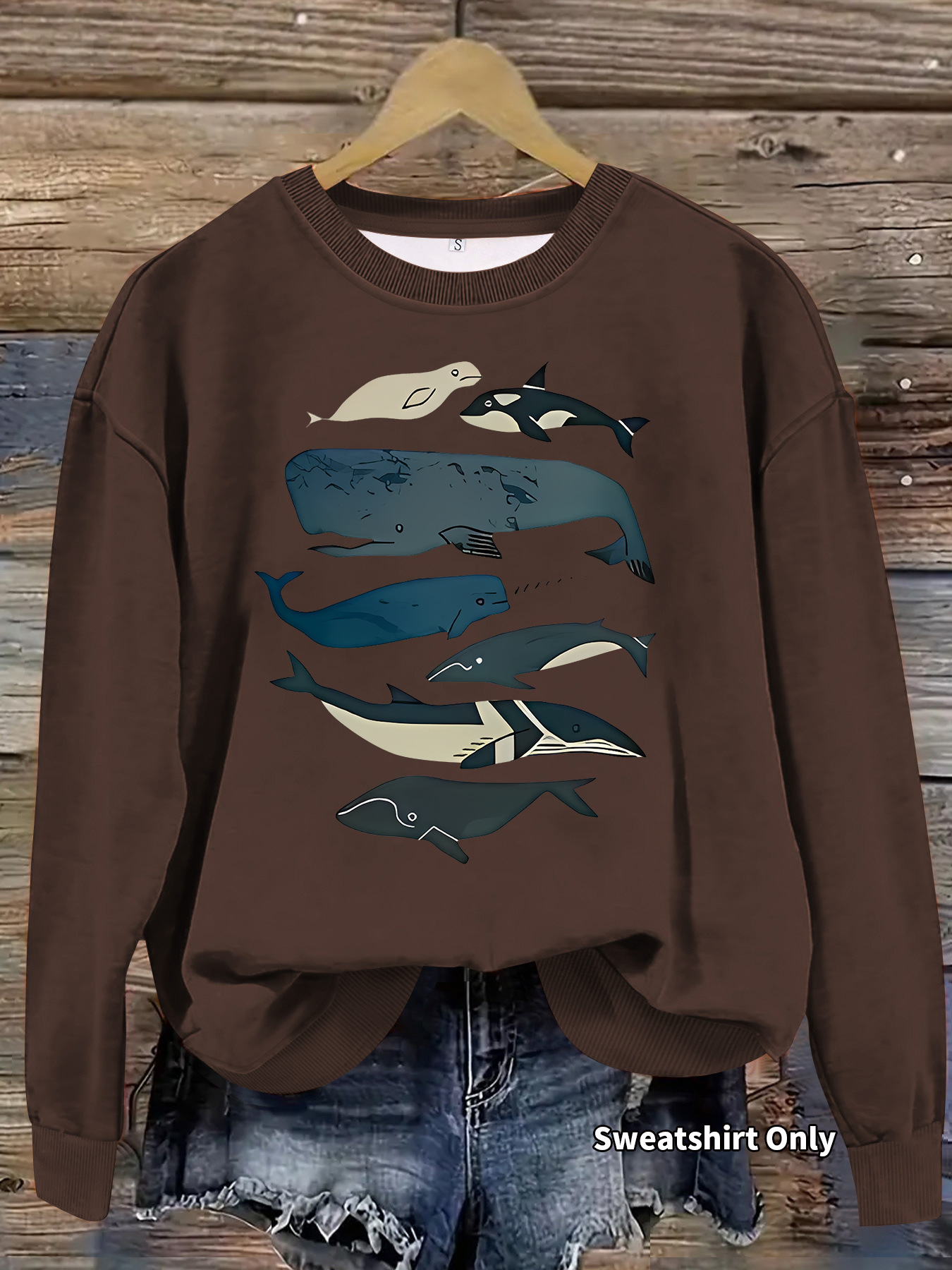 Fish print loose women's hoodie — image 11