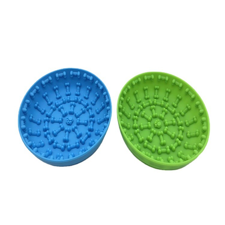Pet slow feeding bowl Pet food utensils Cat and dog anti-choking slow feeding suction cup non-slip silicone slow feeding bowl — imagen 5