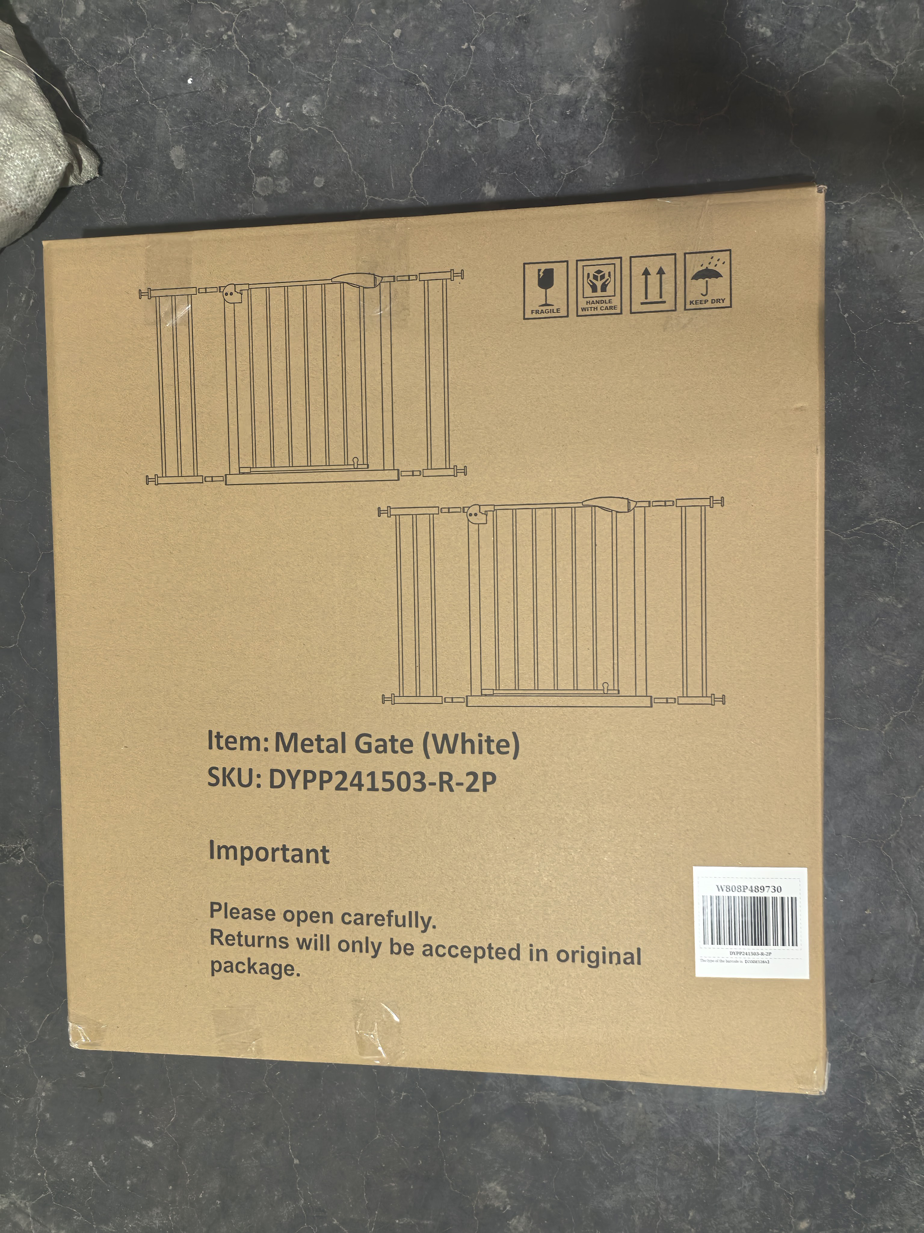 2 Pack 29.5-44.1" Wide Baby Gate for Stairs, Dog Gate Indoor for Doorways, No Drilling Pressure Mounted Pet Gates for Kids, Easy Walk Through Safety Gate, White — image 15