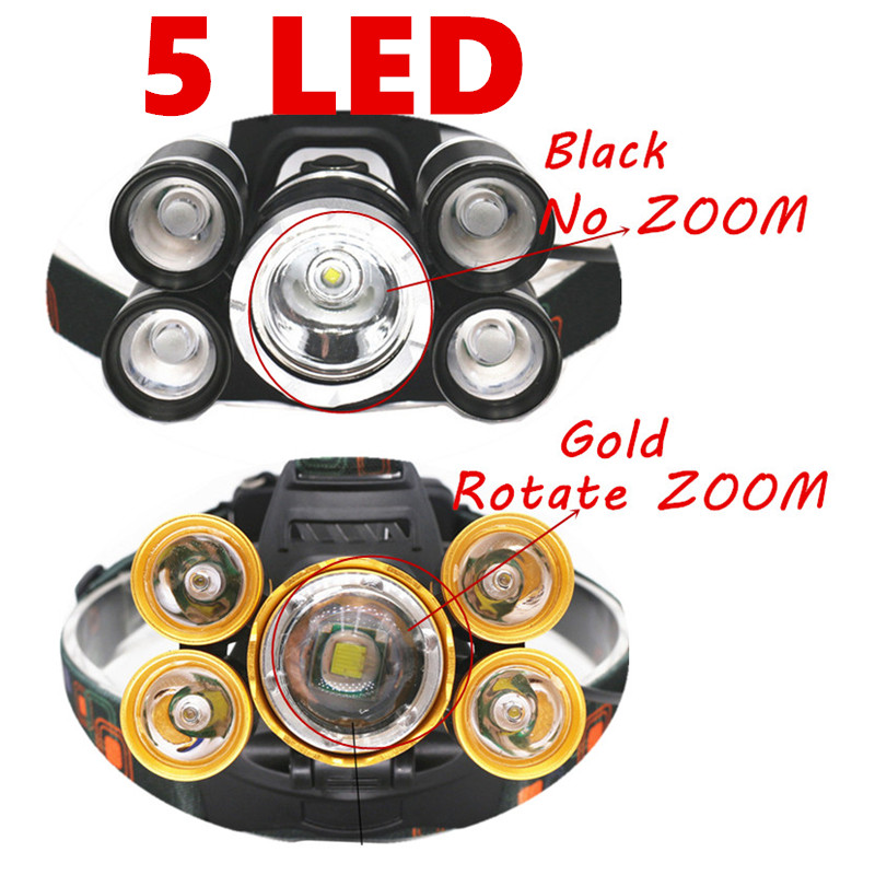 15000Lm XM-T6x3 LED Headlight ZOOM Flashlight Torch Camping Fishing Headlamp lantern Use 2*18650 battery / AC/Car/Usb/ charging — image 3