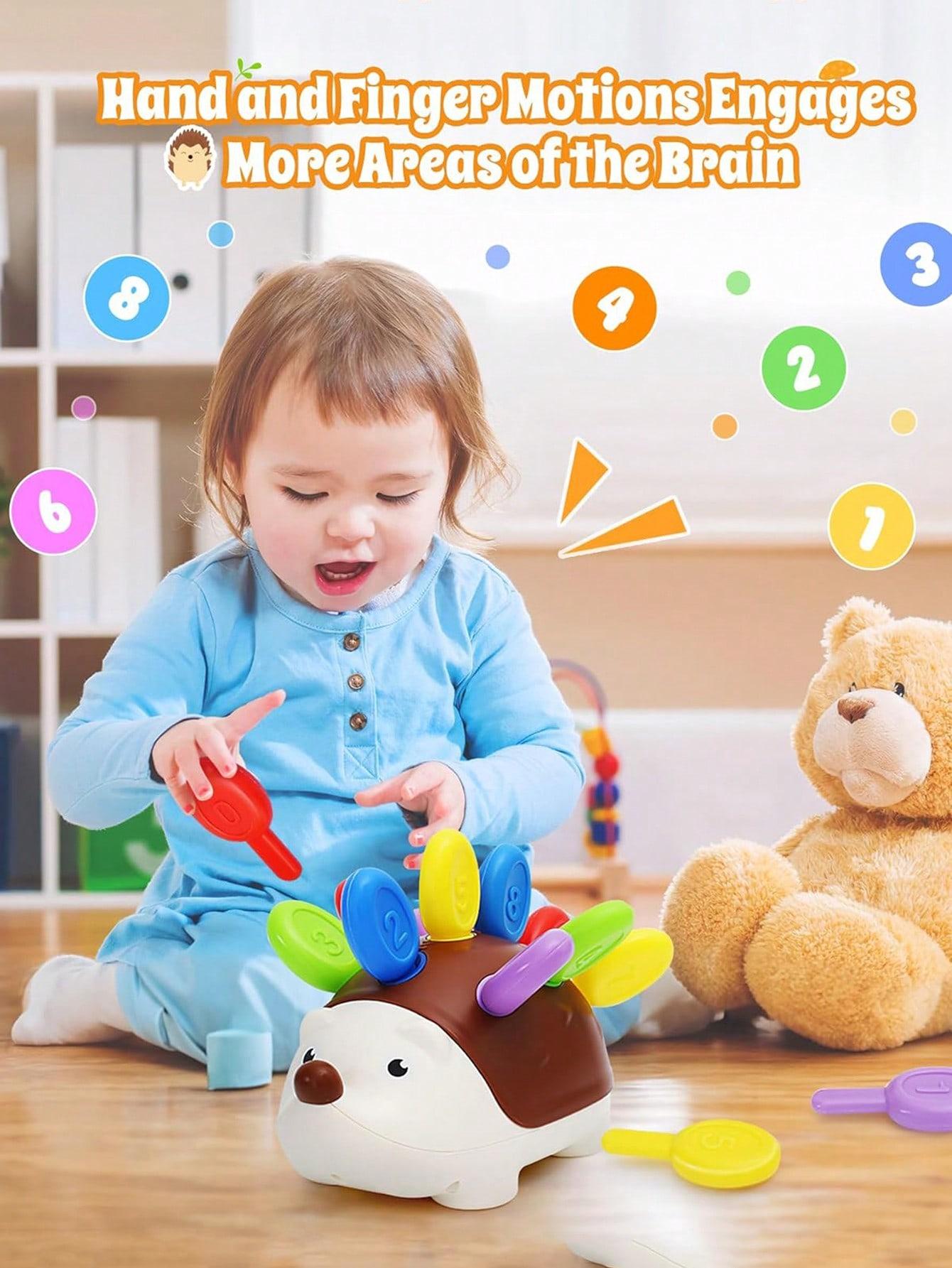 Conjunto Educativo de Erizo para Niños: 1 Base y 10 Espinas Coloridas con Números Perfecto para Regalos de Cumpleaños o Navidad para Bebés de 1 a 3 años — imagen 5