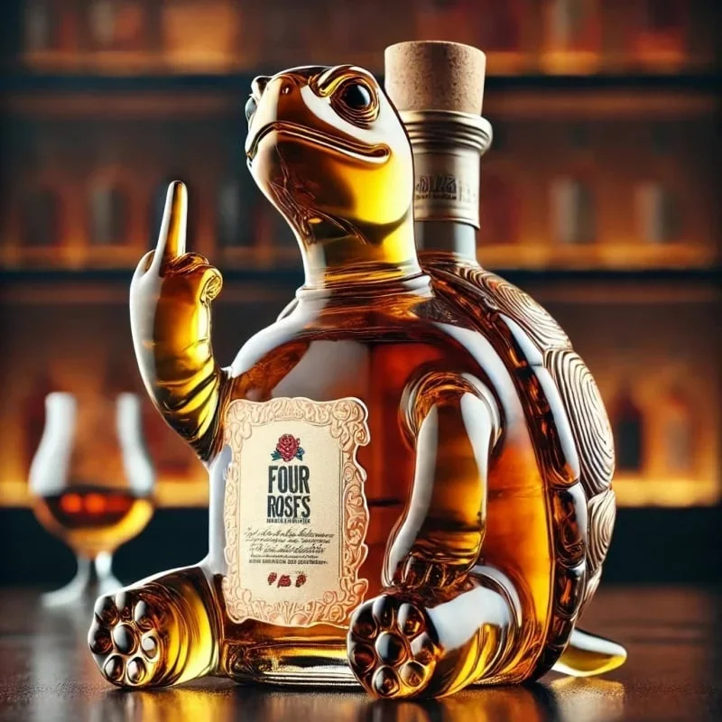Funny Middle Finger Duck/Turtle/Dog Whisky Glass Decanter – Bar/Office/Home Decor — image 1