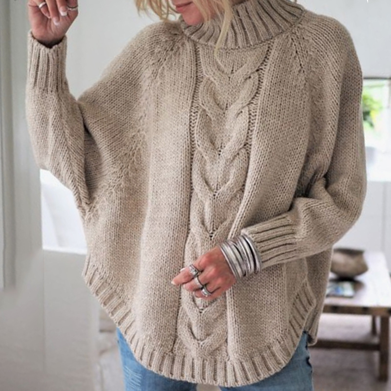 Sweater autumn winter loose bat sleeve T-shirt for women — image 2