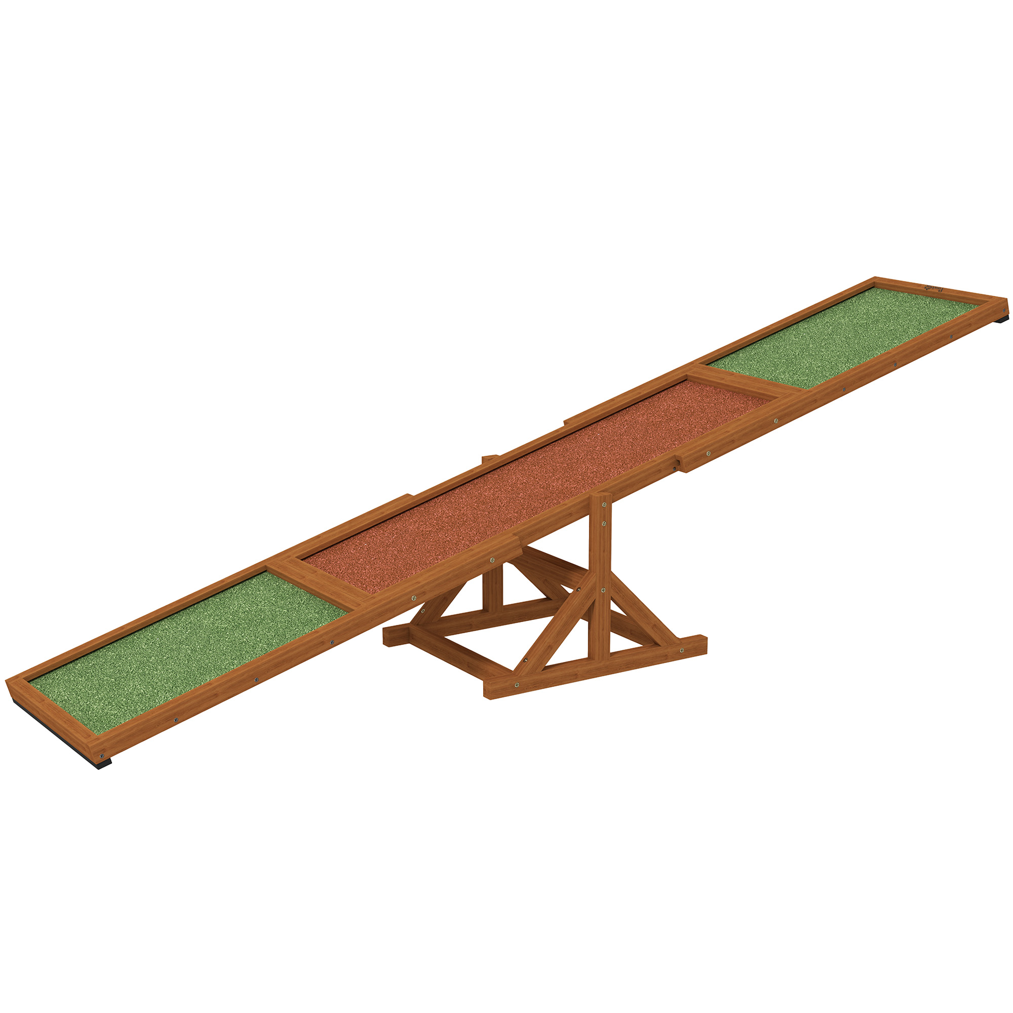 Seesaw de Madera para Perros: Ejercicio y Entrenamiento, Resistente al Tiempo, 83 L X 16 W X 14 H, Naranja — imagen 1