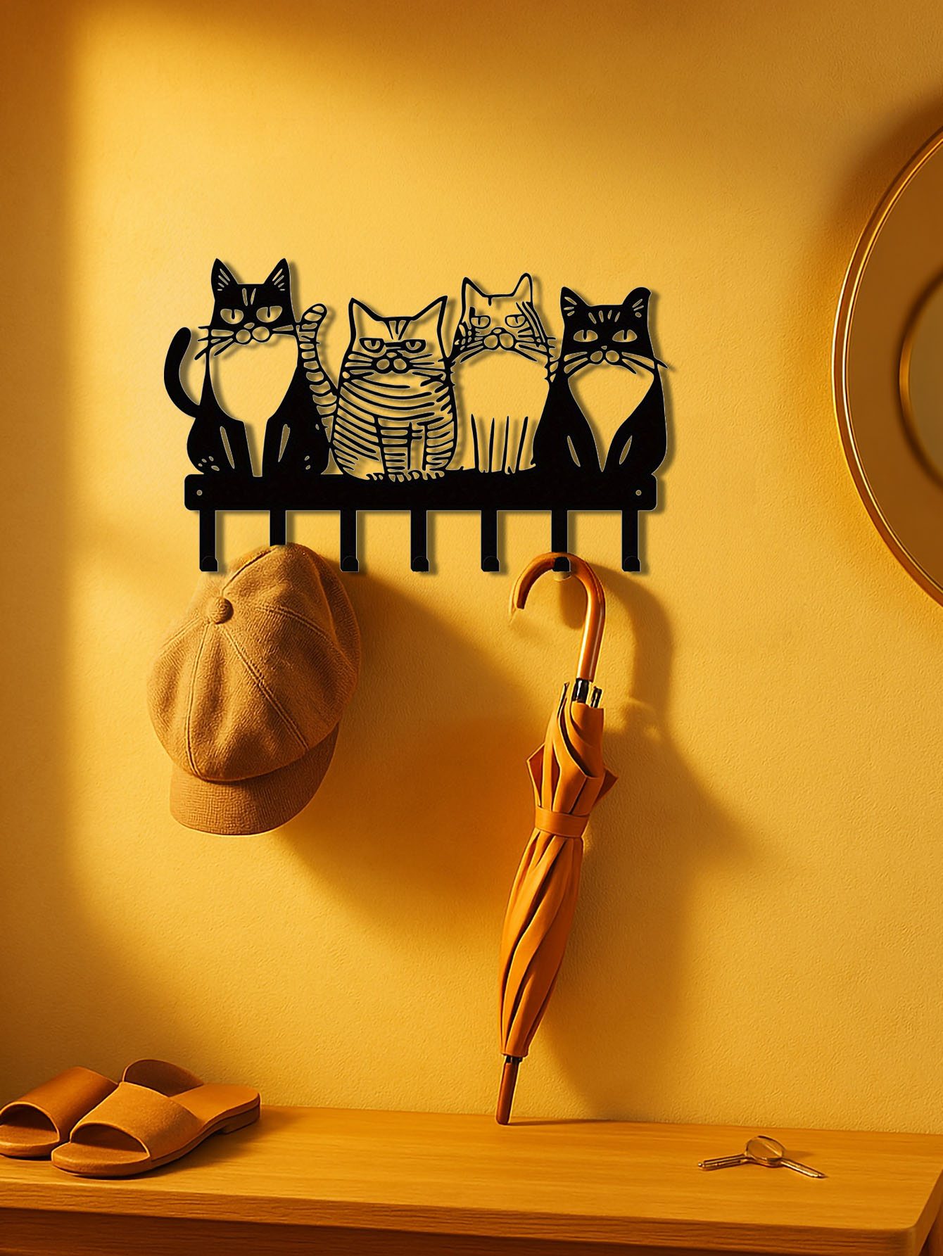 Ganchos de Gato Adorables para Pared: Decoración Cutenita para Hogar con Fuertes Ganchos Metálicos — imagen 6