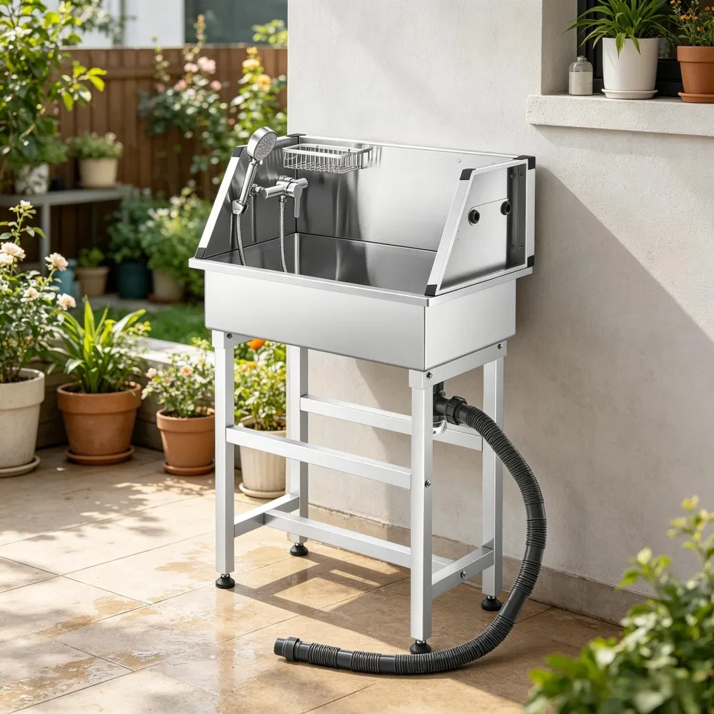 Stainless Steel Dog Washing Station — image 6