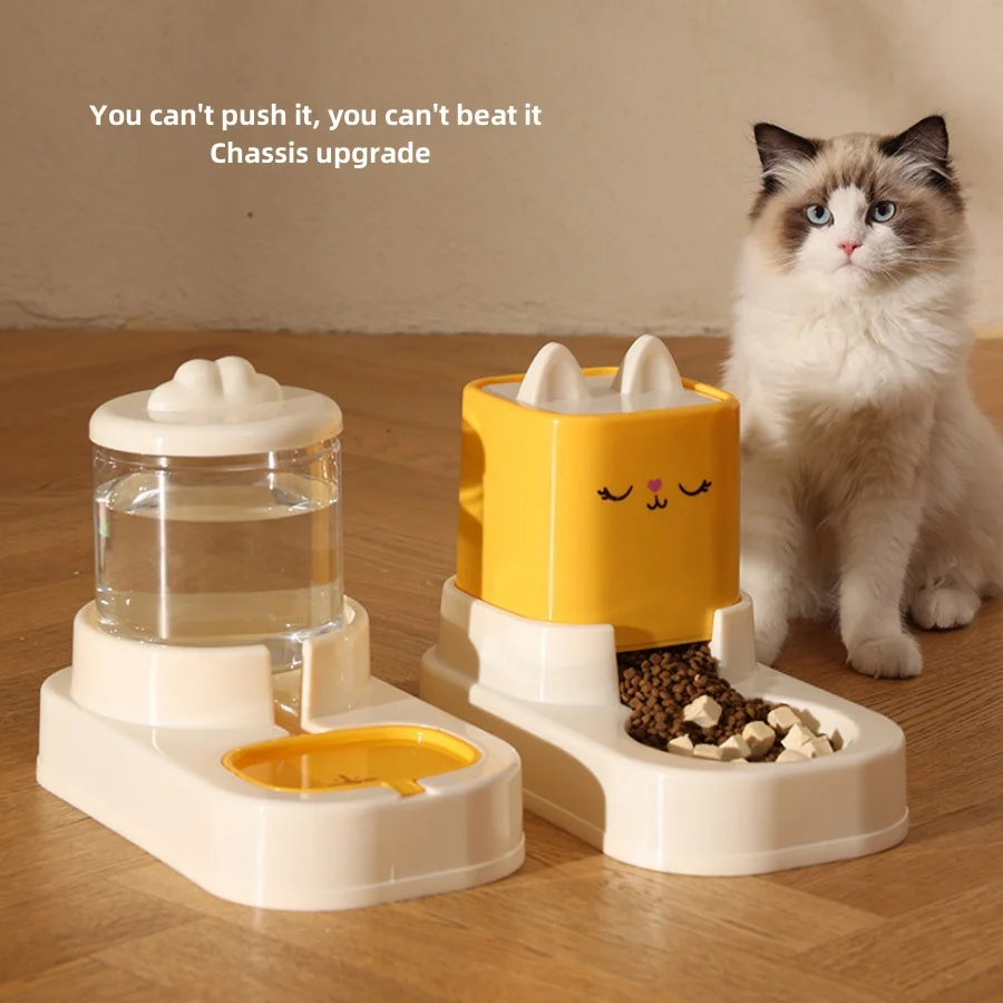Kimpets Pet Cat Automatic Drinking Water Feeder Large Capacity Water Dispenser Dry Wet Separation Food Container Cat Dog Bowl — image 3