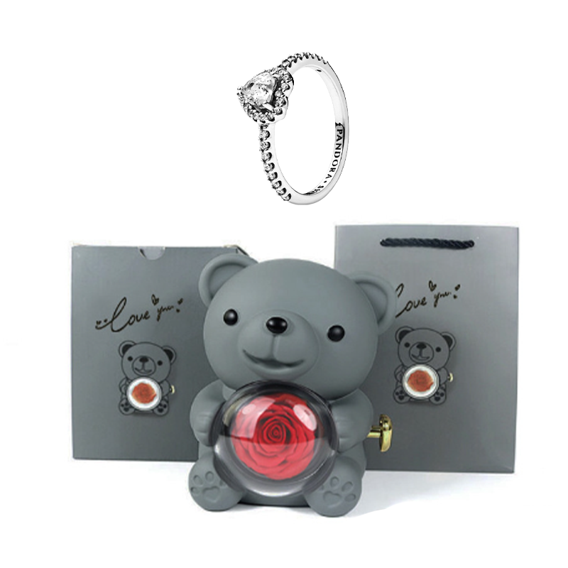 Caja de Regalo con Oso Teddy y Collar Personalizado para Mujer, Madre o Esposa — imagen 16