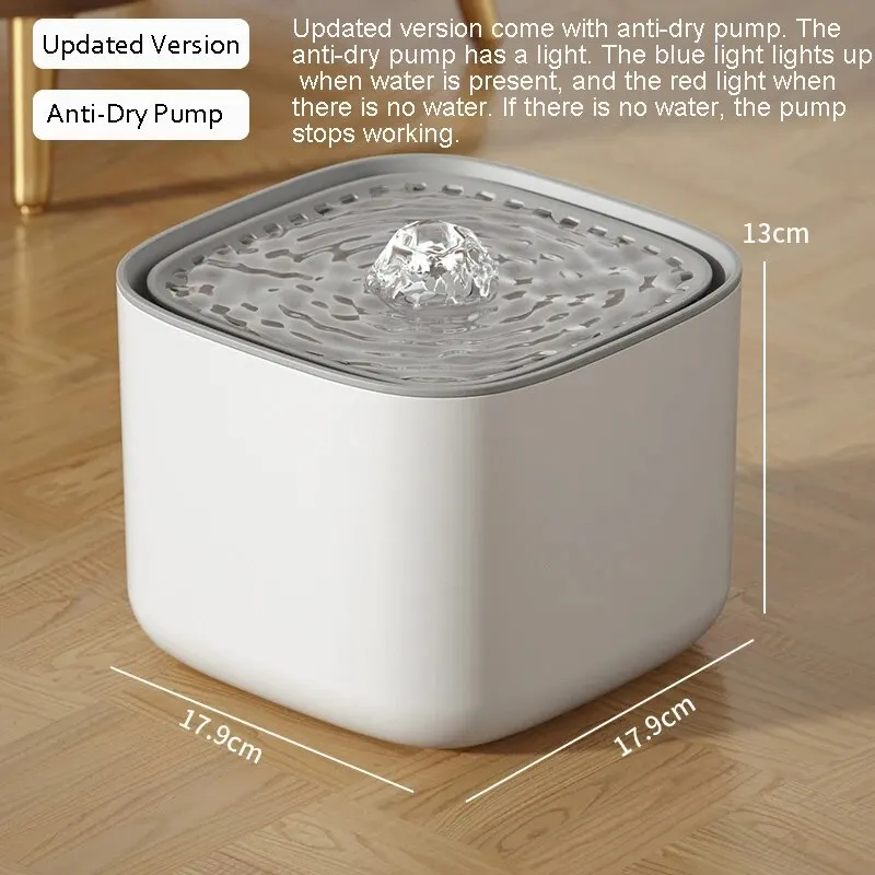 Large Capacity Canine Cat Dog Pet Circulating Filter Pet Fountain Feeder Automatic Water Dispenser with USB Port for Pets — image 8