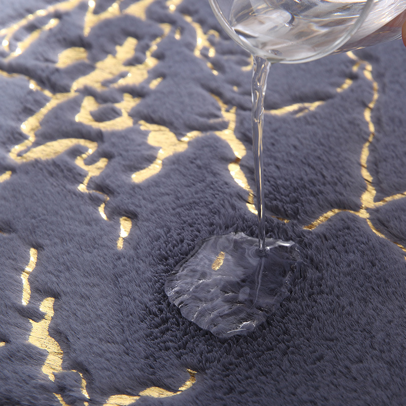 Bathroom Non-Slip Mat Imitation Rabbit Fur Carpet Bedroom Climbing Mat Thickened Living Room Bedside Foot Pad Bathroom Absorbent Floor Mat — image 2