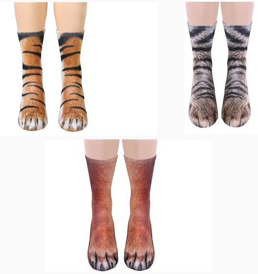 3D Animal Paw Socks Cute Cat Claws Socks Unisex Long Socks — image 2