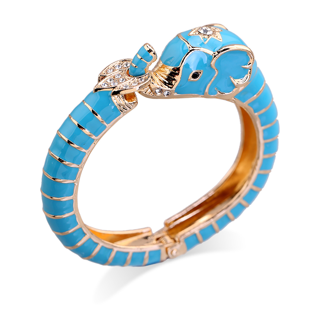 Joyas de moda europeo y americano elefante en esmalte gota de aceite aleación abierta para muñeca — imagen 10