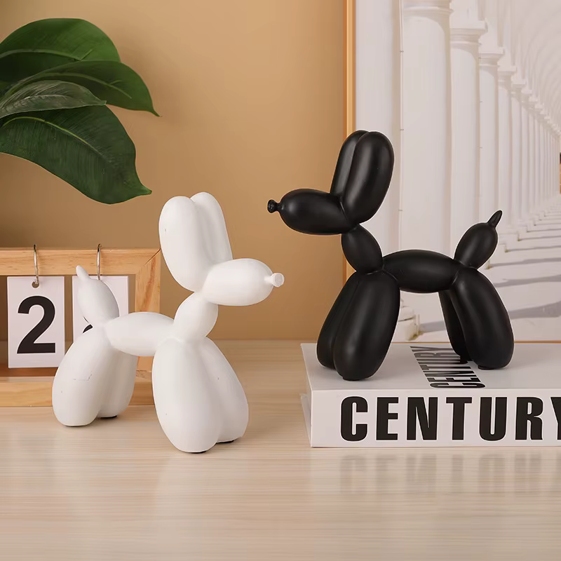 Mat Balloon Dog Nordic Figurine Animals Statue Sculpture Cake Art electroplating Small Antiskid decorations living Dessert Party — image 3
