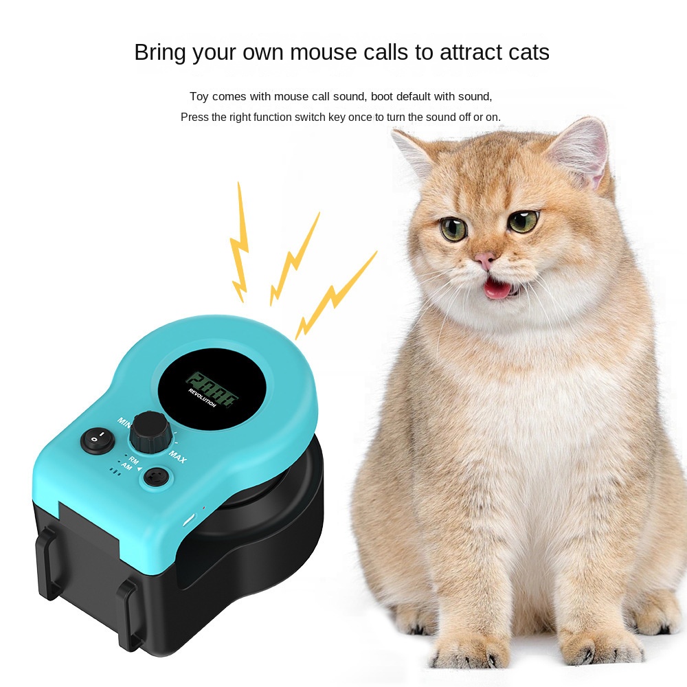 Interactive Remote Control Cat Toy with Feather, Electric Cat Wand for Indoor Play and Exercise Cat Running Machine for Weight Loss — image 4