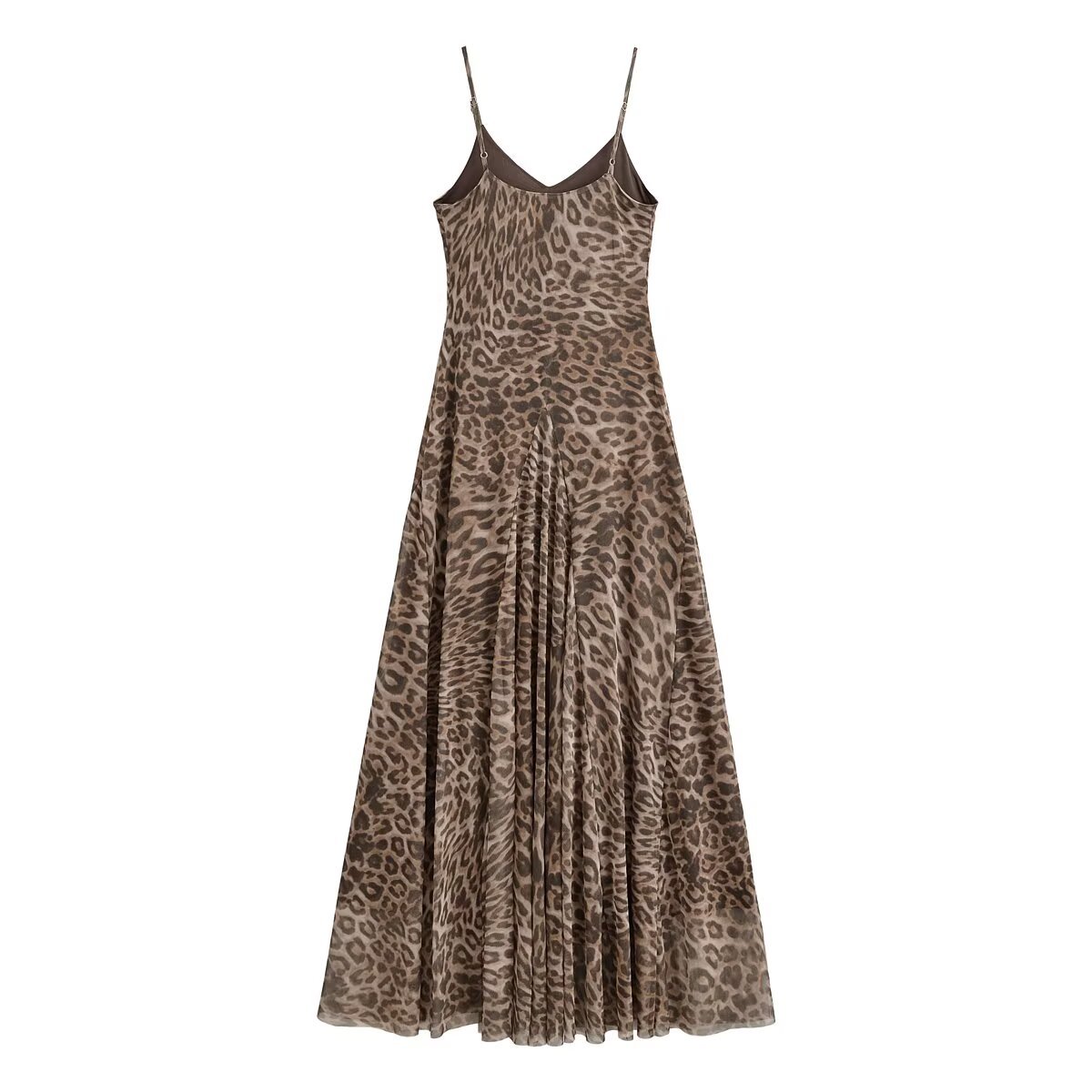 Spicy girl leopard print V-neck long dress — image 3