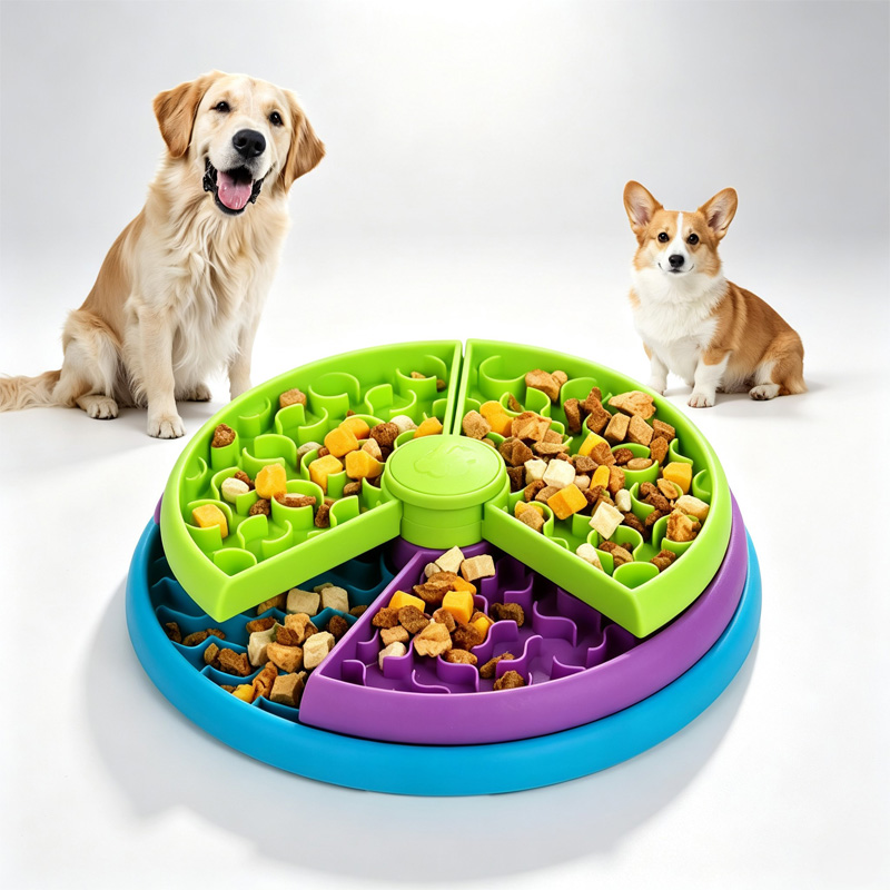 Comida Lenta para Mascotas - Tazón Anti Ahogamiento para Gatos, 3 en 1 Juguete Interactivo para Perros, Maza de Lamer y Tazón Ralentizador - Estímulo Mental para Canes Medianos y Grandes — imagen 1