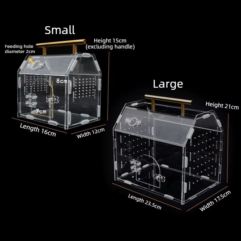 Caja de Cría Portátil Acetato para Reptiles Pequeño Terrario para Tortugas, Escorpiones y Caracoles — imagen 6