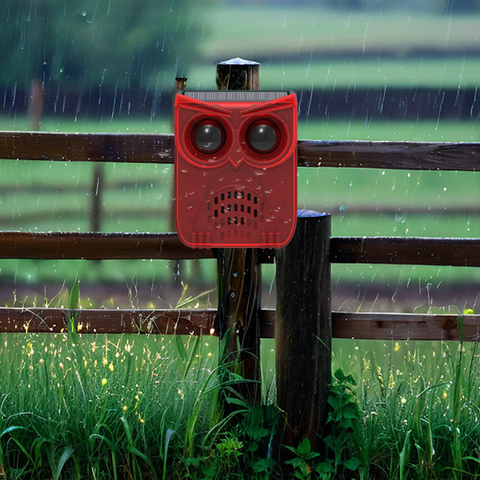 Solar Outdoor Motion Sensor Alarm Dog Barking & Gunshot Sound Animal Repeller Deter Raccoons Deer Skunks Bears and Coyotes — image 3