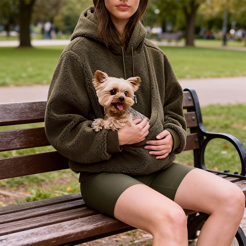 Chaquetón de Transporte para Mascotas, Mochila con Capucha para Perros y Gatos Pequeños, Sudadera Unisex para Compañeros de Cuatro Patas — imagen 8