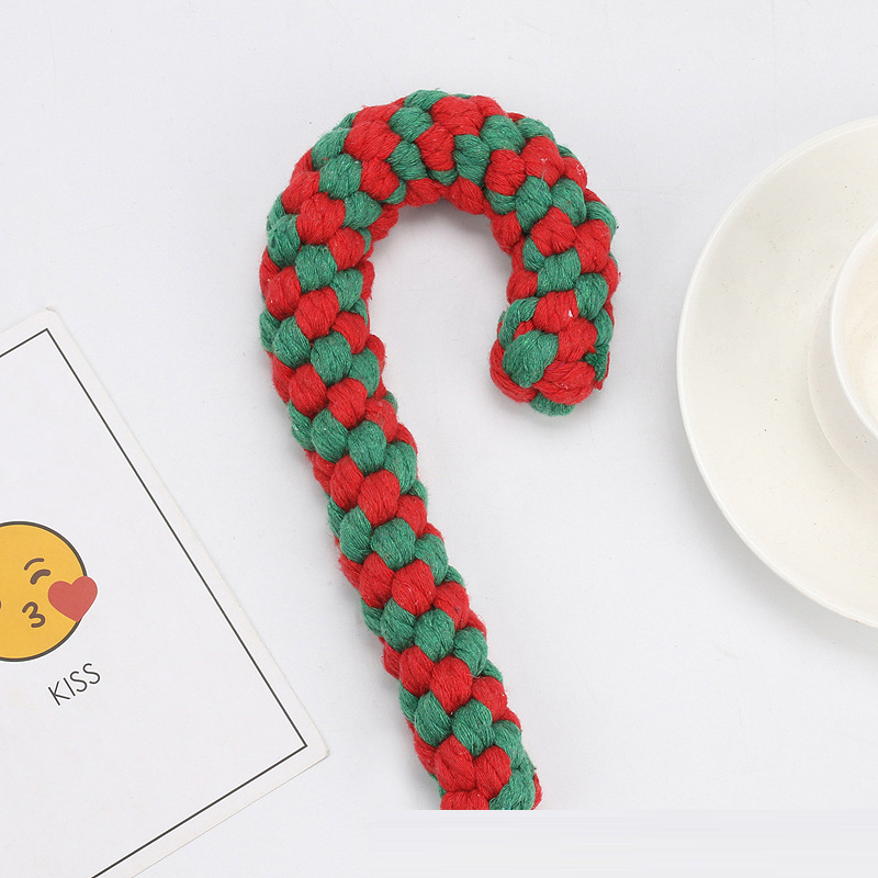 Pet Toys Christmas Series Christmas Combination Cotton Rope Toys Teeth Cleaning Teeth Grinding Dog Toys — image 8
