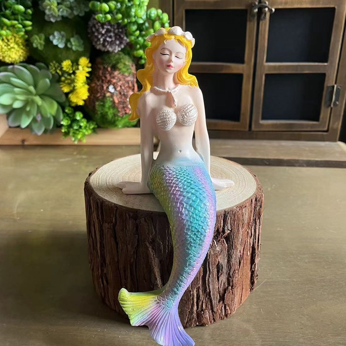 Decoración de Mermaid para Patio de Piscina o Tanque Acuático de Resina — imagen 6