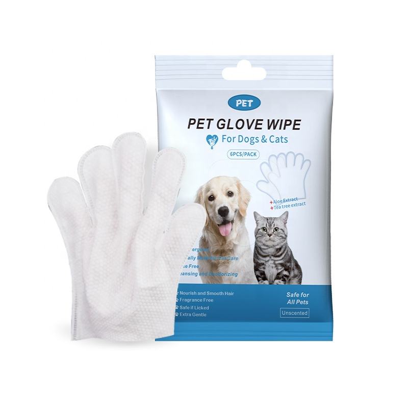 Limpieza de oídos para mascotas - toallitas de limpieza de orejas y guantes de dedo — imagen 1