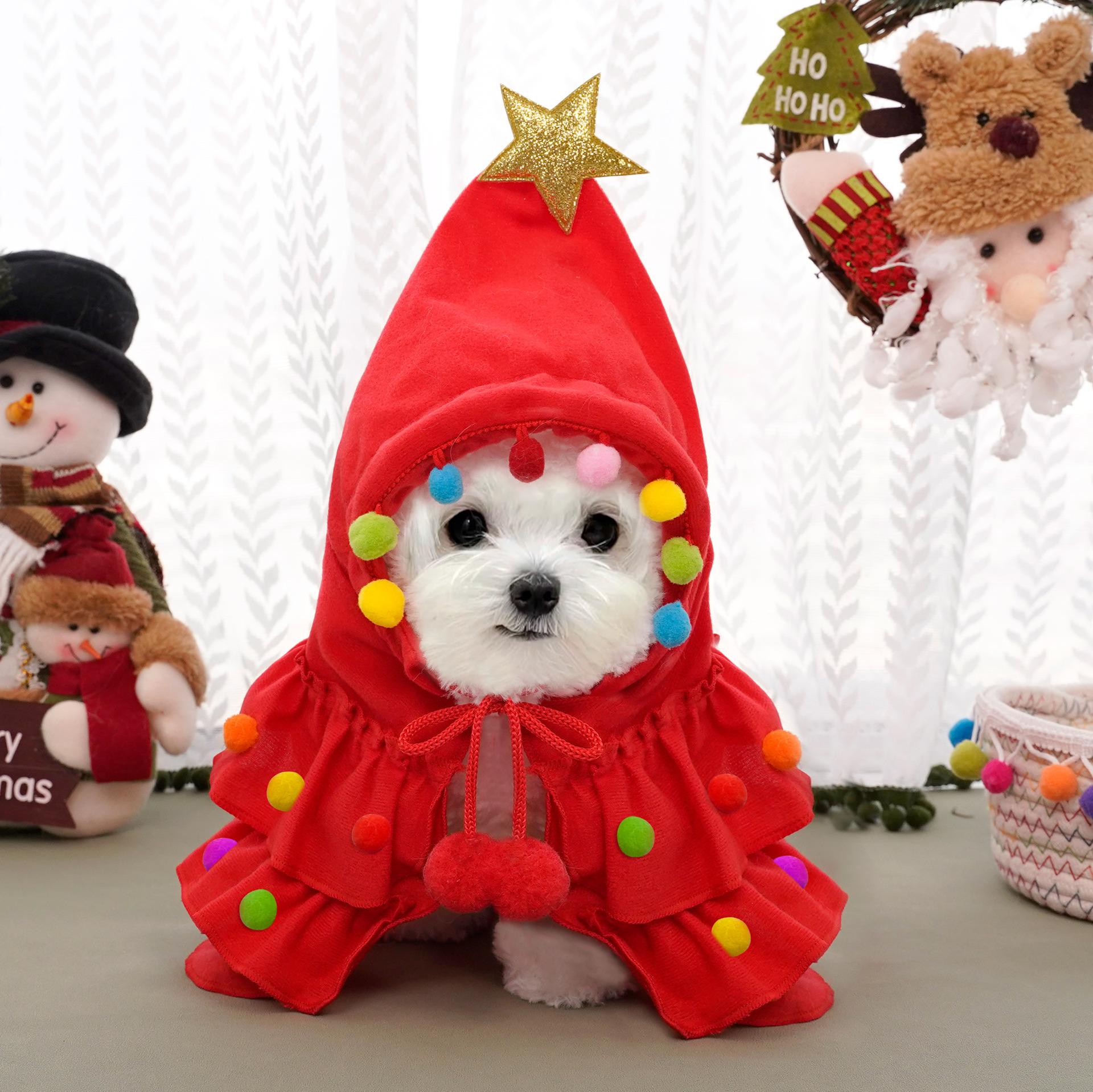 Christmas cloak pet dog transformation outfit — image 3