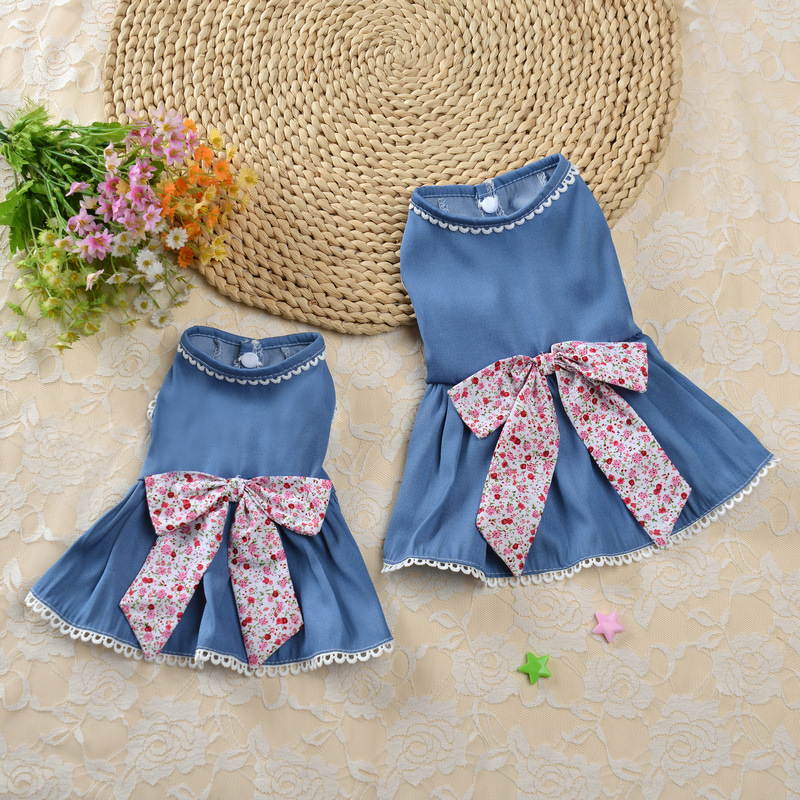 Cowboy Princess Skirt Teddy Dog Clothes Spring Autumn Pet Spring Clothes Summer Thin Section Schnauzer Bichon — image 1